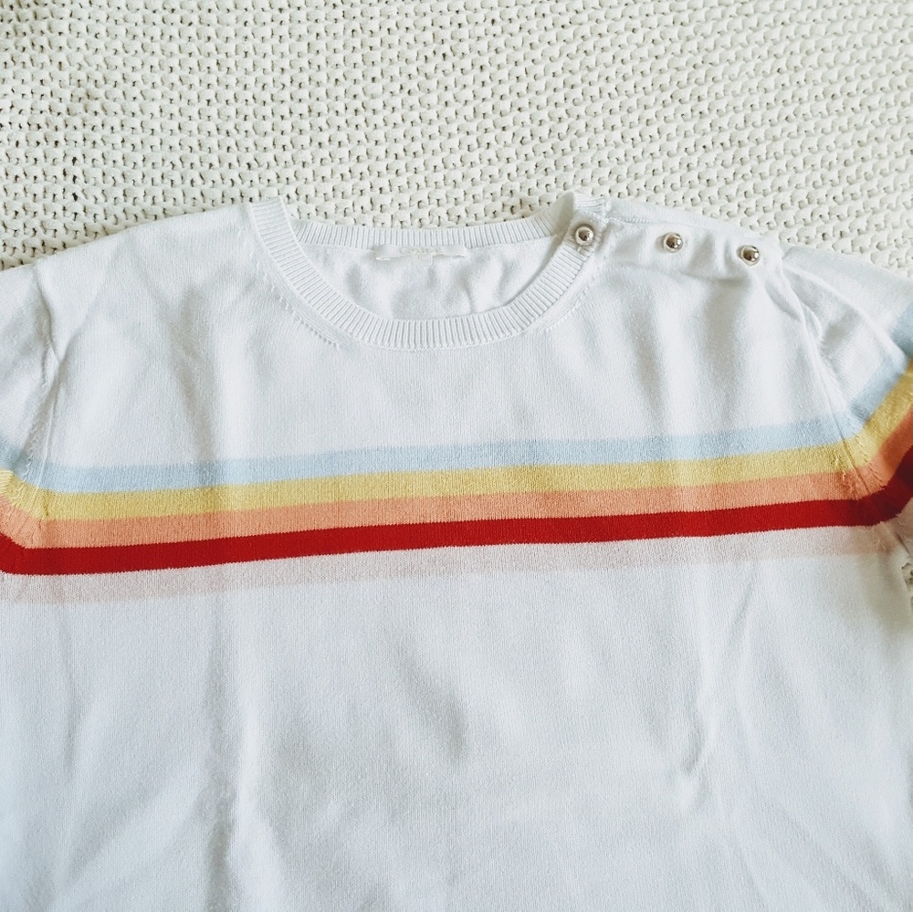 Chloe Mini Me Sweater Rainbow Stripes Size 12 - Picture 6 of 8